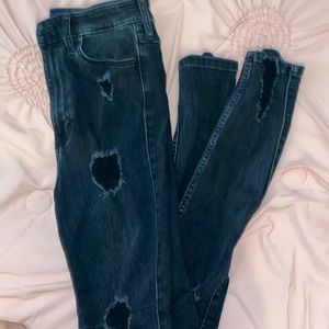 BLACK ripped Hollister Jeans